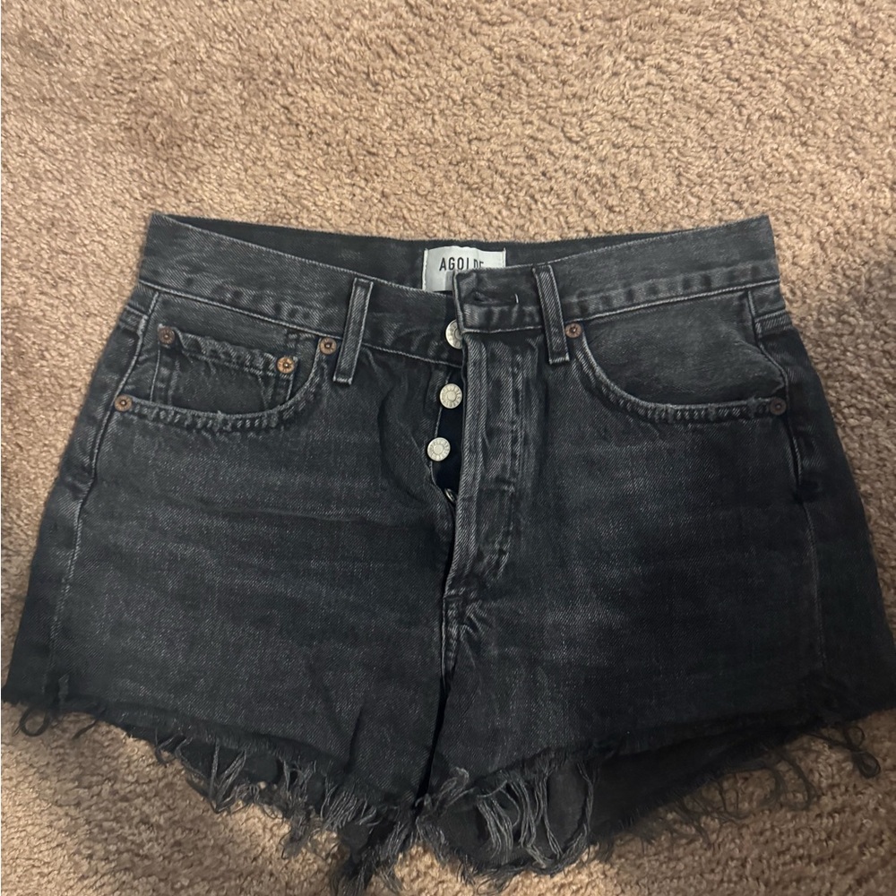AGOLDE Women's Black Denim Shorts